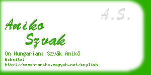aniko szvak business card
